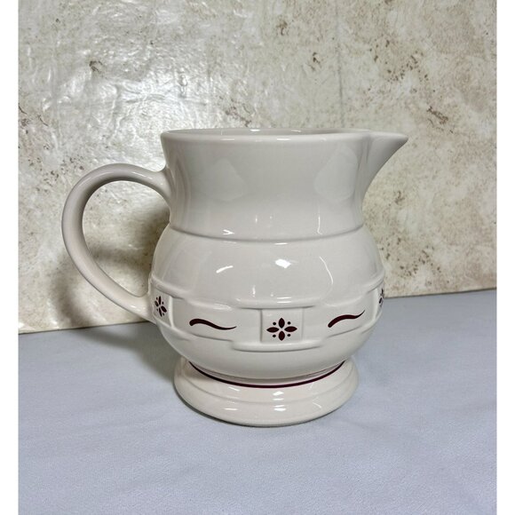 Longaberger Woven Traditions Red 2Qt Milk Pitcher - NWOB - Picture 2 of 7